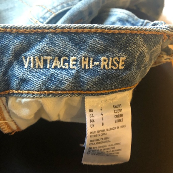 Button Fly American Eagle Vintage Hi-Rise Jeans - Picture 5 of 5
